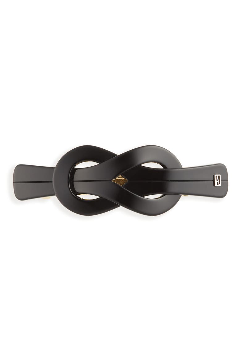 Knotty Barrette, Main, color, BLACK