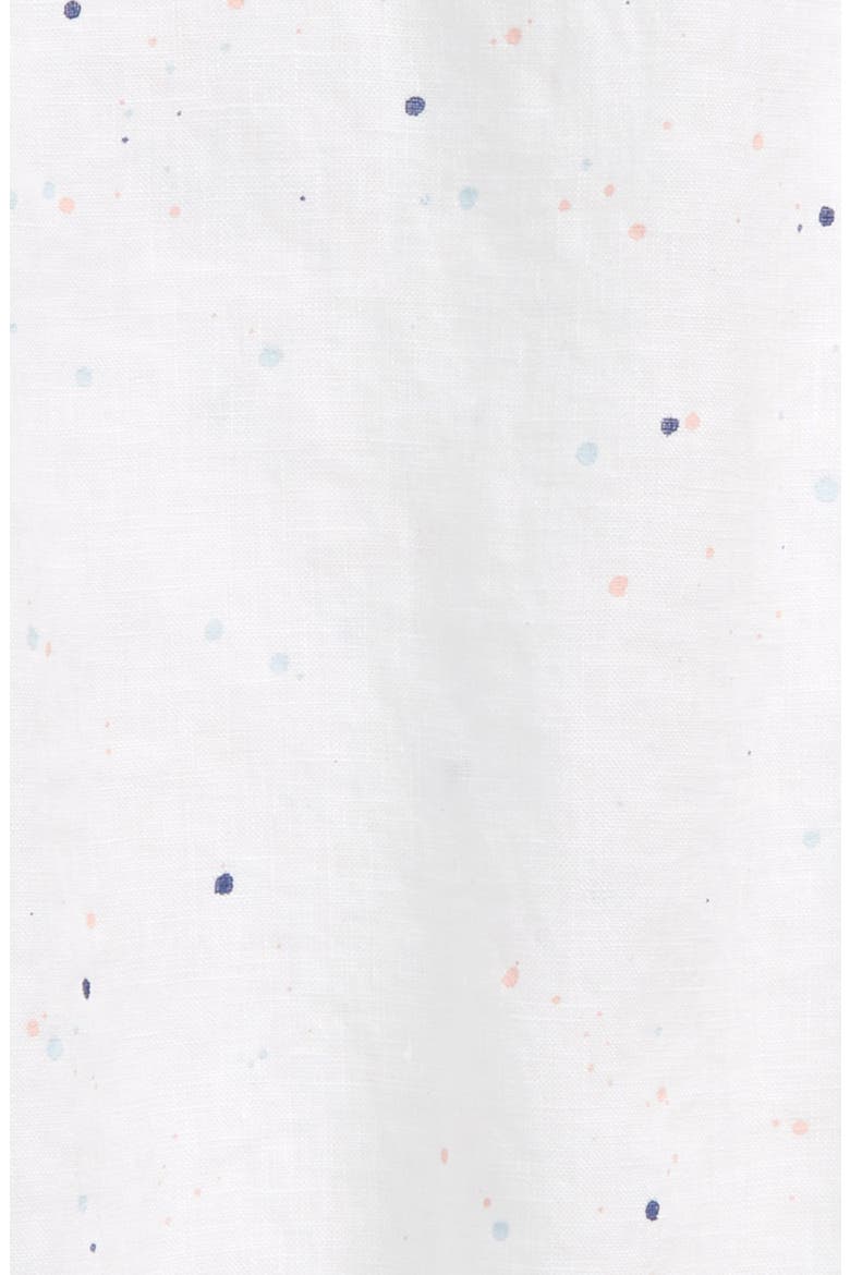Splatter Print Linen Top, Alternate, color, WHITE