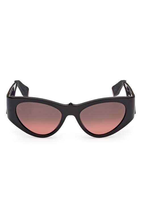 Christian Louboutin 54mm Loubishark Cat Eye Sunglasses in Black/Red Gradient  product