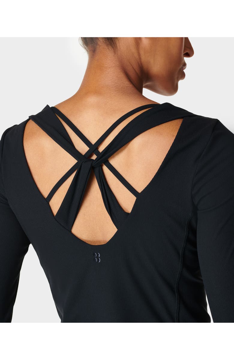 Sweaty Betty Twist Back Rib Top, Alternate, color, 