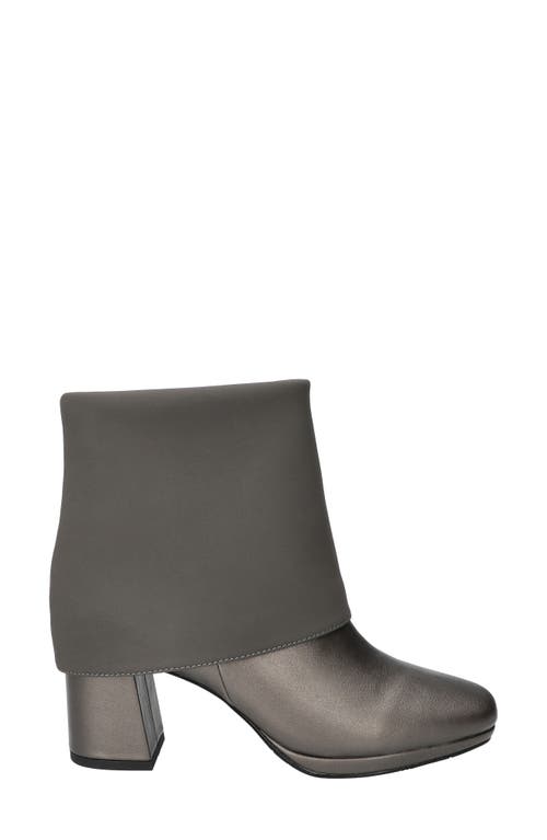 Easy Street Sutton Foldover Cuff Platform Bootie In Silver