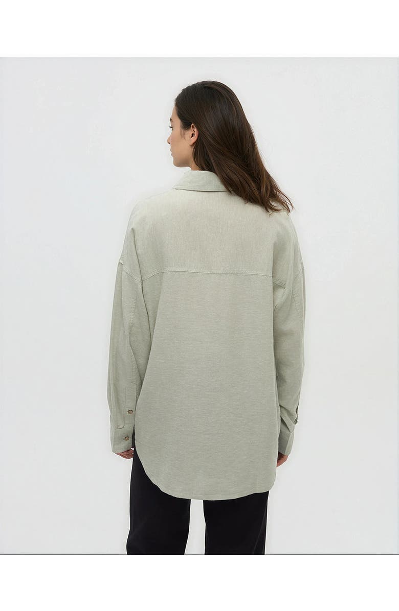 tentree West End Shirt, Alternate, color, Light Moss