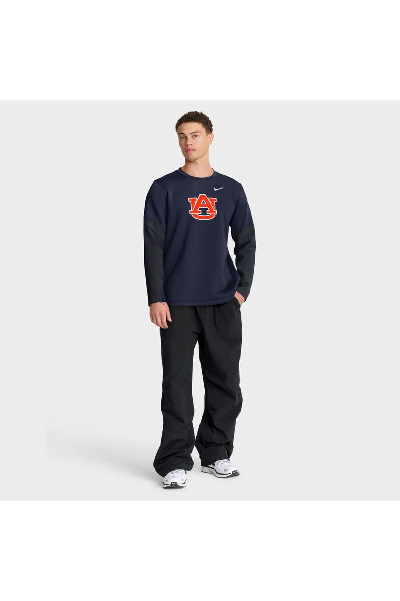 Men's Nike Navy Auburn Tigers 2025 Sideline Coach Dri-FIT Long Sleeve T-Shirt, Alternate, color, Navy