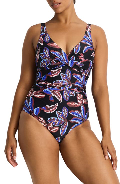 Cross Front One-Piece Swimsuit