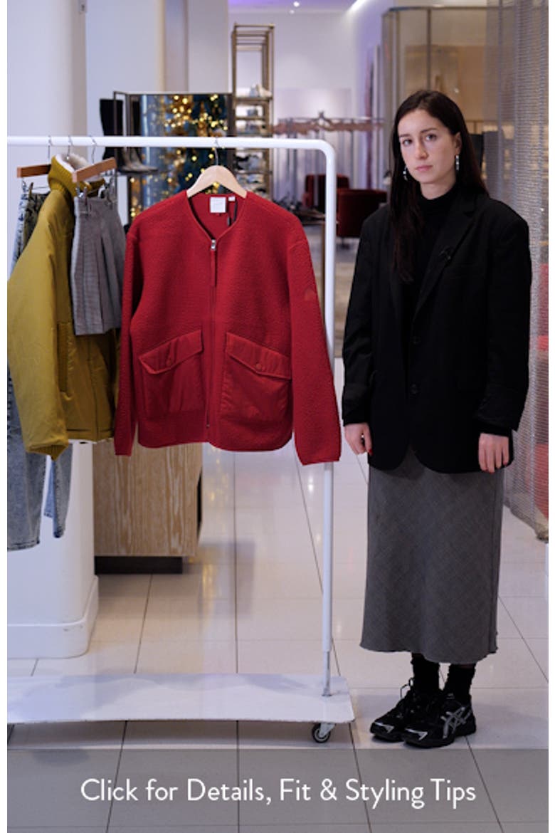 Marina Collarless High Pile Fleece Jacket (Women) | Nordstrom