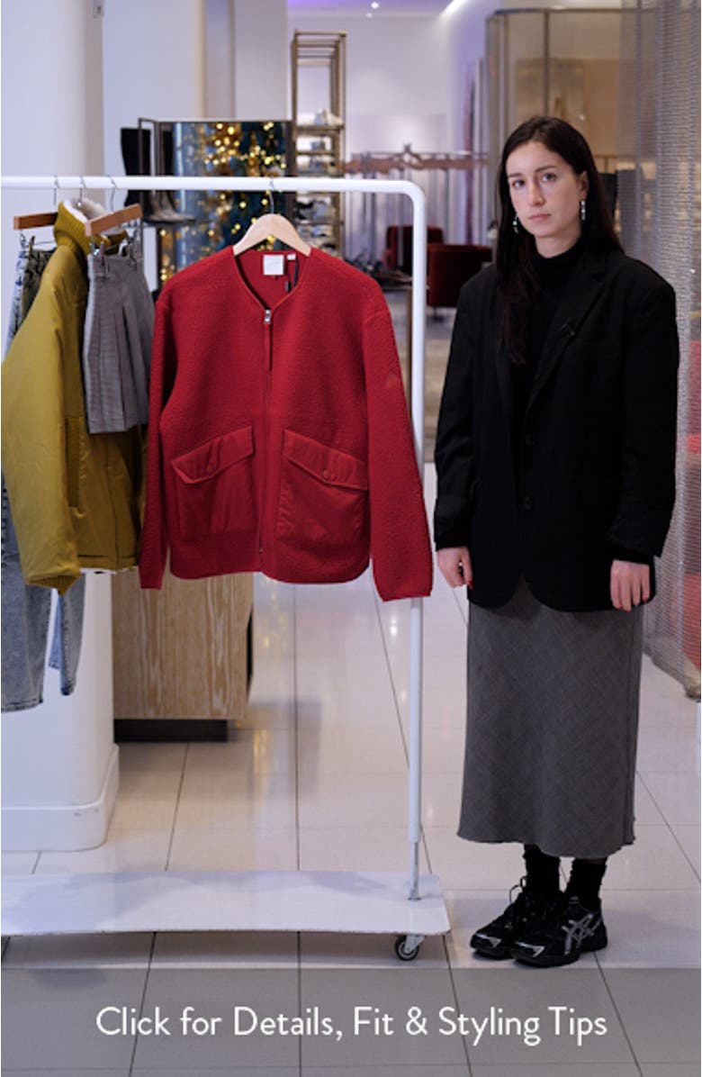 Marina Collarless High Pile Fleece Jacket, sales video thumbnail