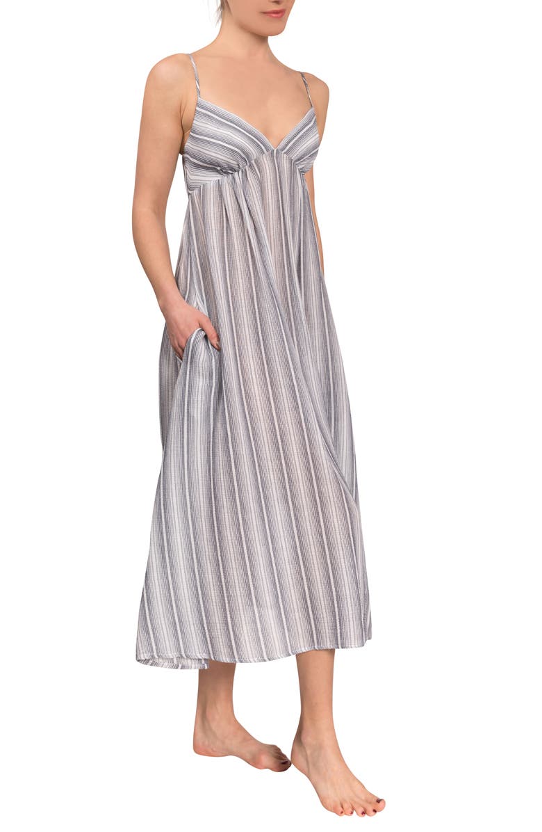 Everyday Ritual Olivia Nightgown, Alternate, color, Perissa Stripe