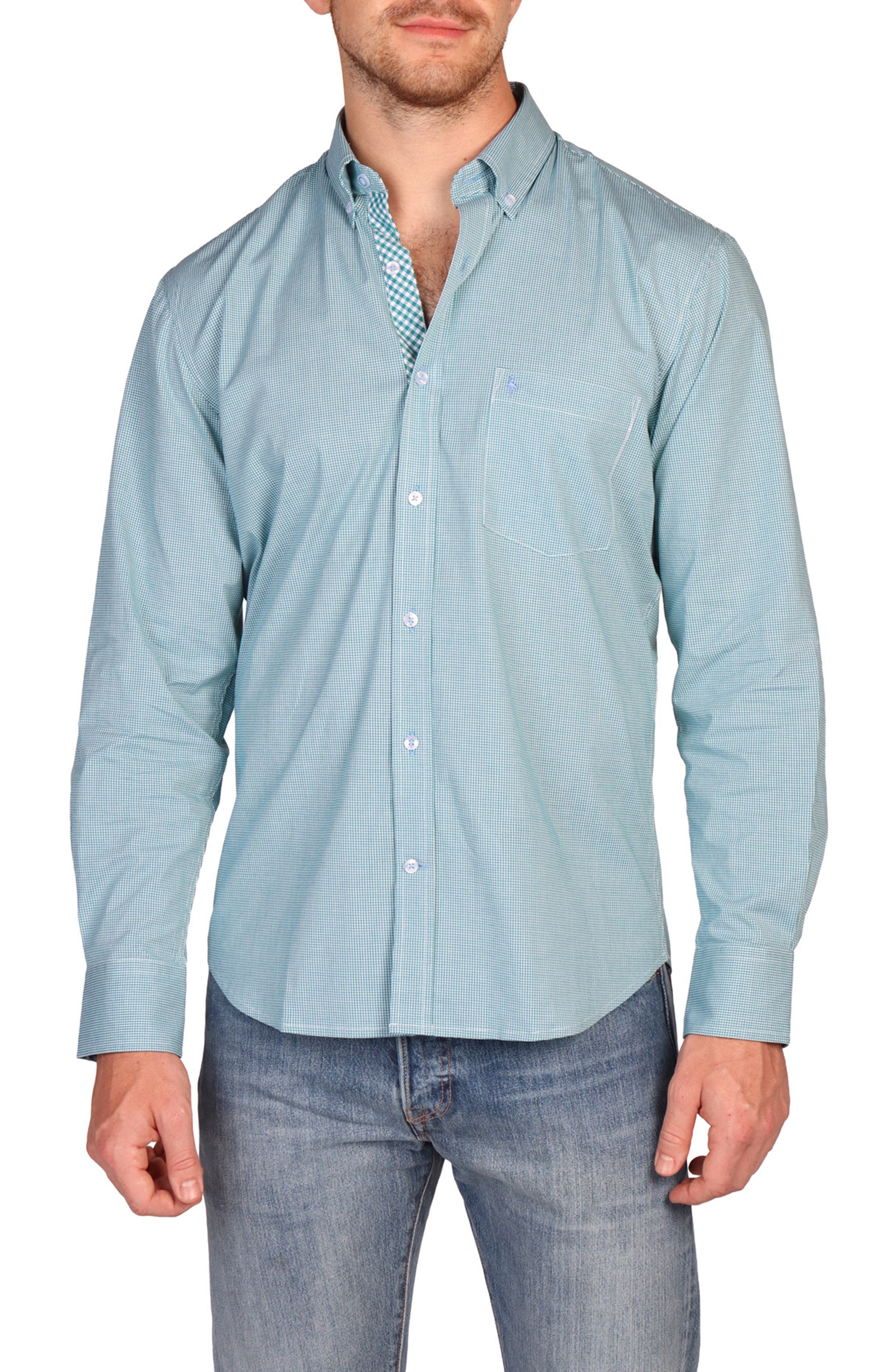 TailorByrd Classic Fit Stretch Cotton Button-Down Shirt