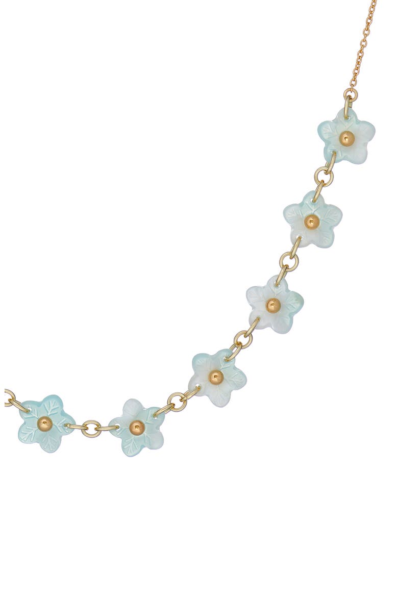 Wiila Flower Statement Necklace, Alternate, color, GOLD TONE/ MINT