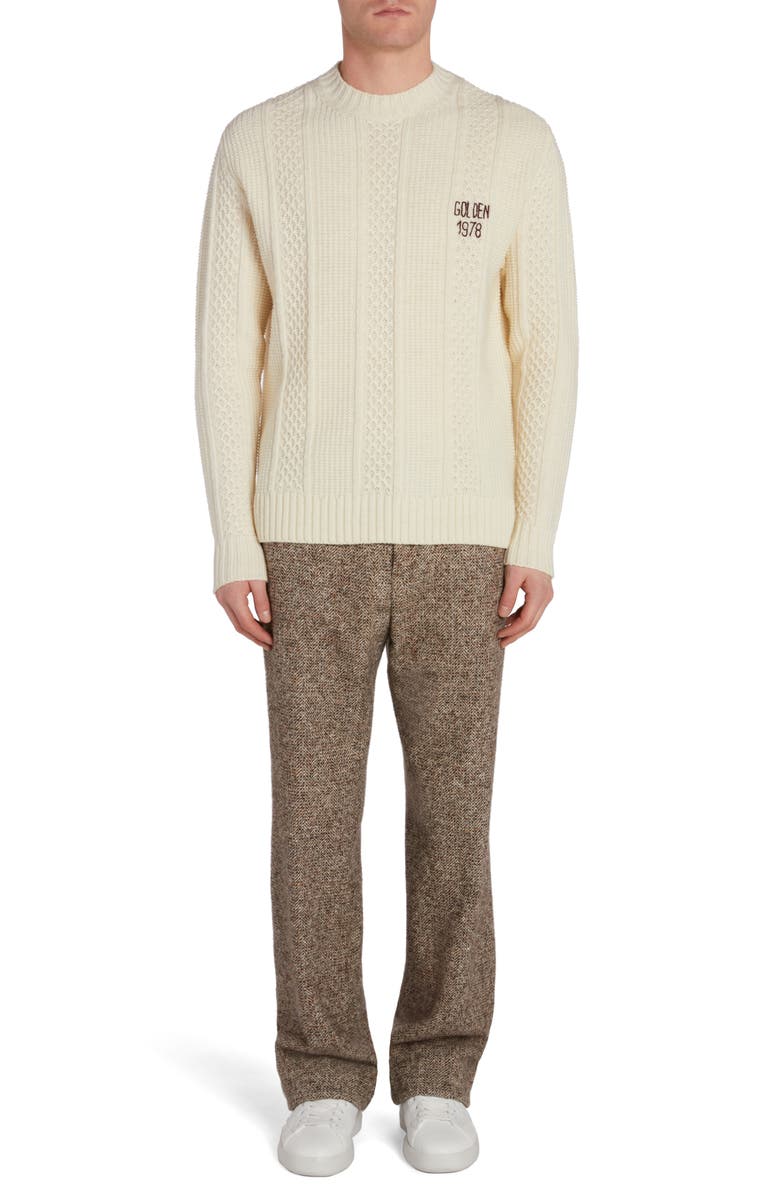 Golden Goose Journey Herringbone Wool Blend Pants, Main, color, 