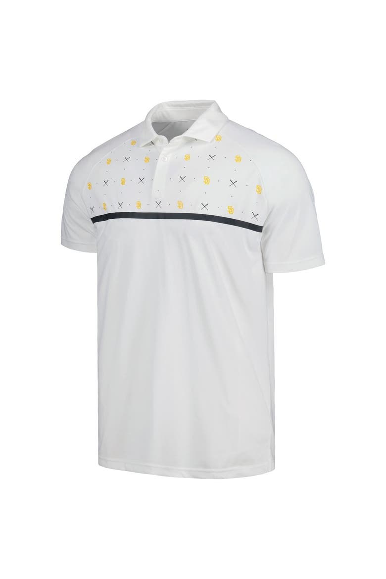 Men's Levelwear White San Diego Padres Sector Batter Up Raglan Polo, Alternate, color, White