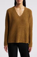 Eileen Fisher V-Neck Organic Cotton & Cashmere Blend Sweater