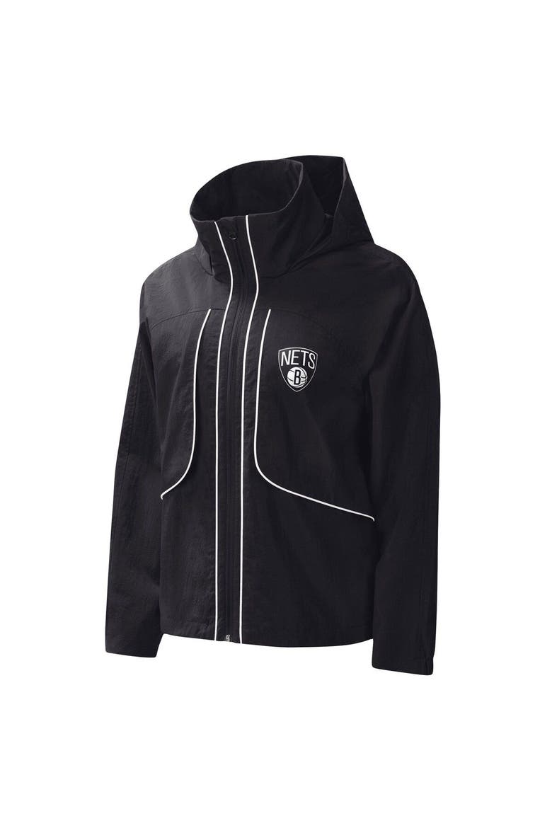 Women's G-III 4Her by Carl Banks Black Brooklyn Nets Last Shot Full-Zip Hoodie, Alternate, color, Black