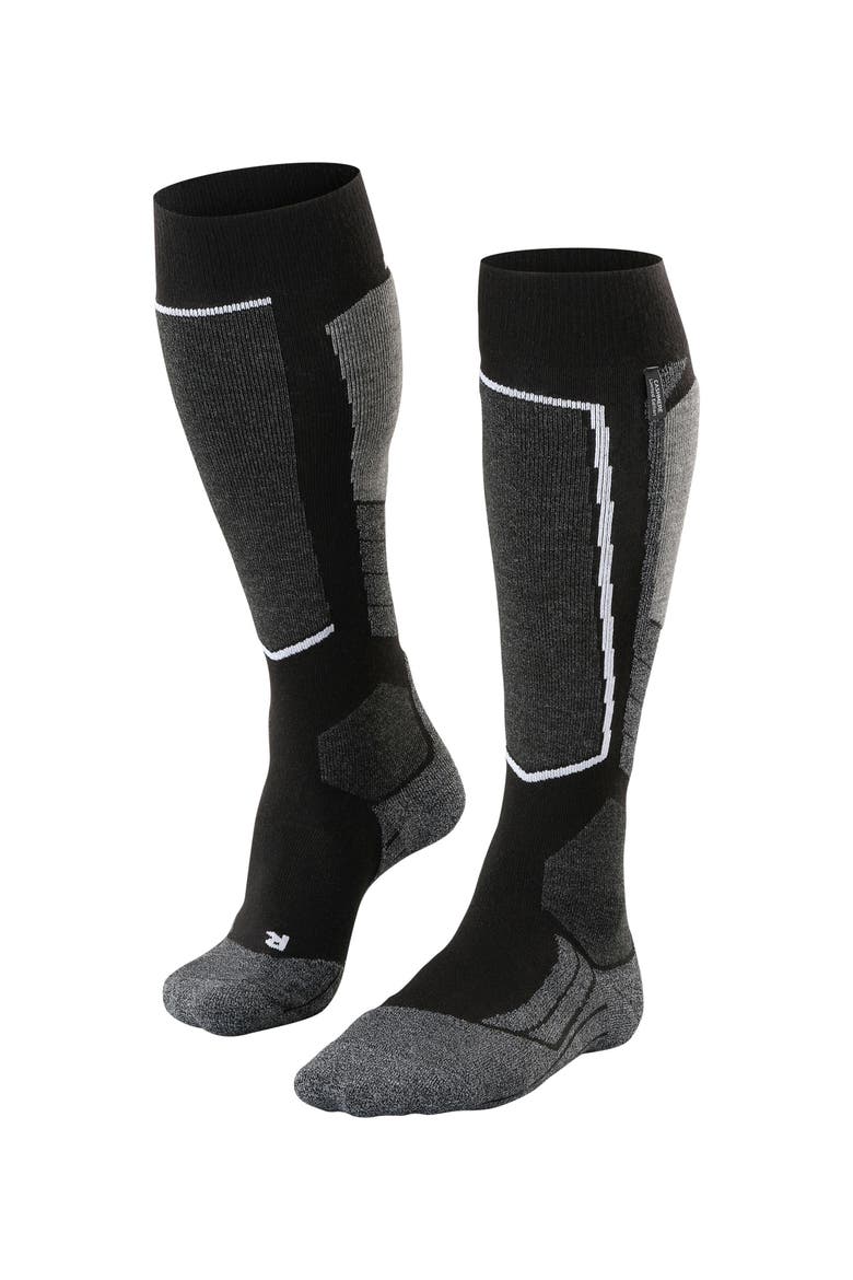 SK2 Intermediate Cashmere Ski Socks, Main, color, Black-Mix