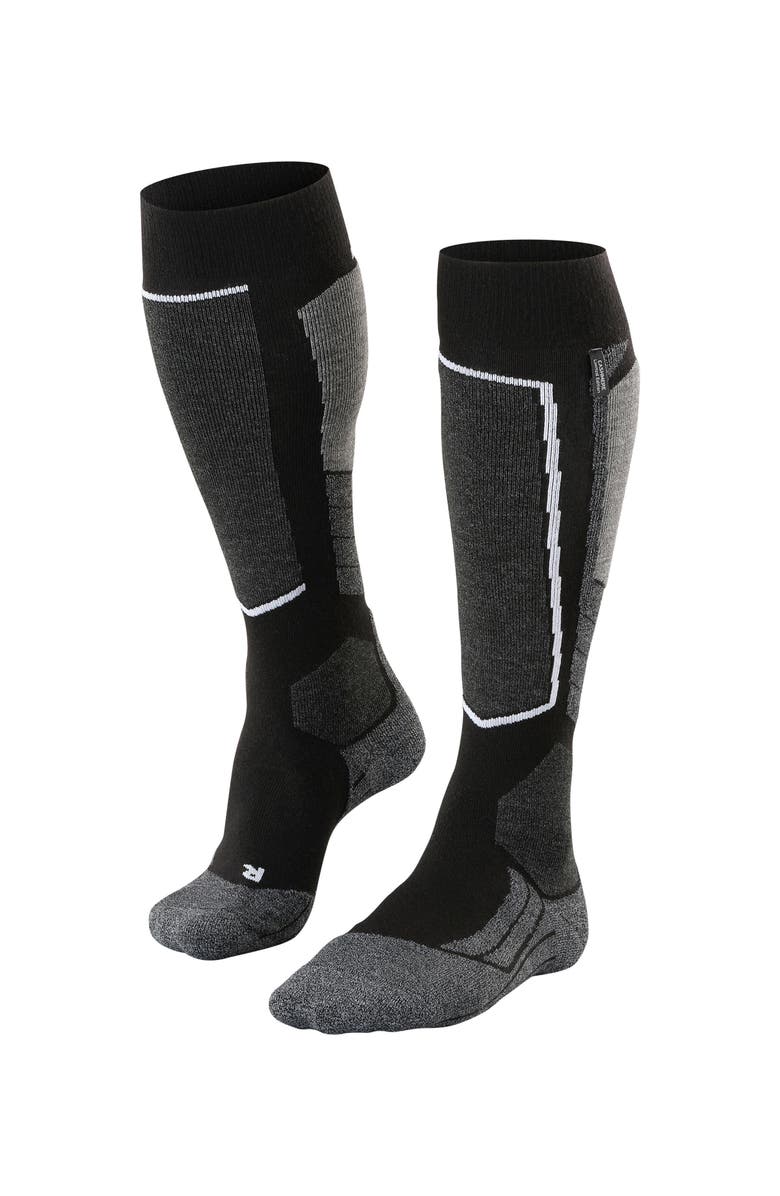 Falke SK2 Intermediate Cashmere Ski Socks, Main, color, Black-Mix