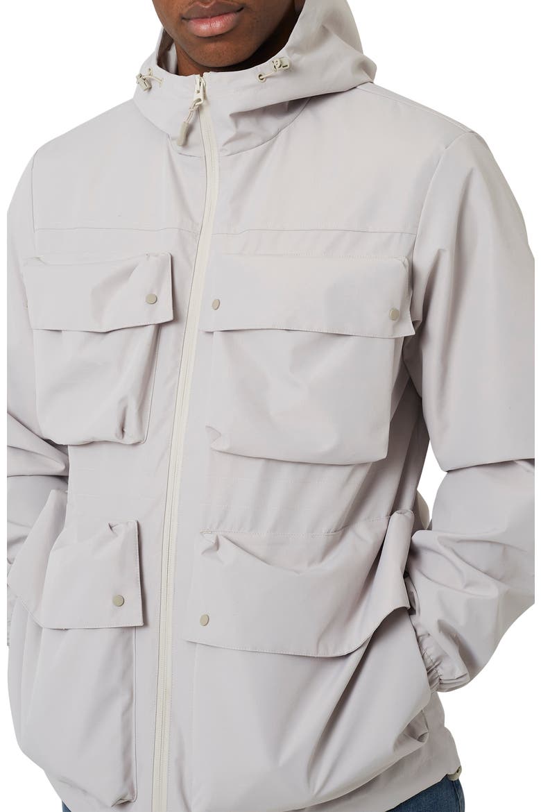 Unpadded Hooded Jacket, Alternate, color, Stone