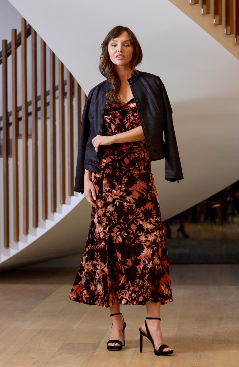 Liverpool Los Angeles Floral Print Maxi Skirt, Alternate, color, 