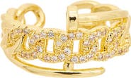 Juvell Pavé Cubic Zirconia Link Open Band Ring