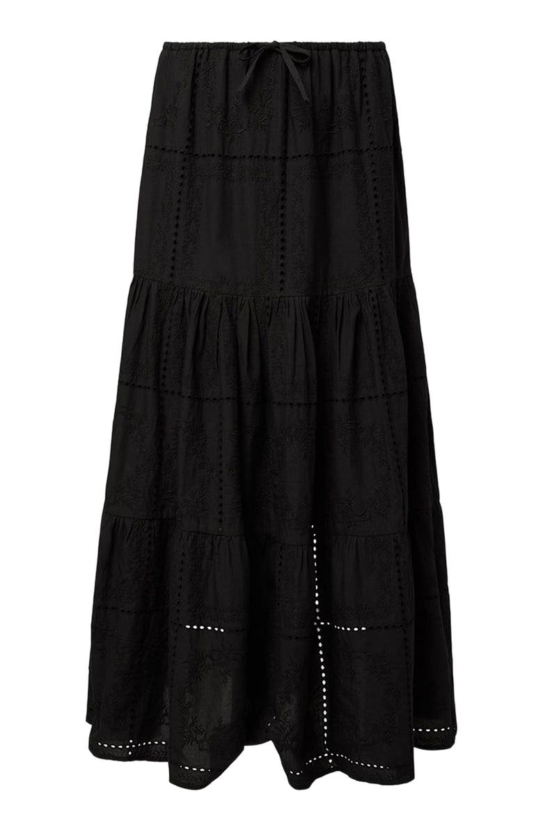 WeWoreWhat Midi Pull On Skirt, Alternate, color, Black Multi
