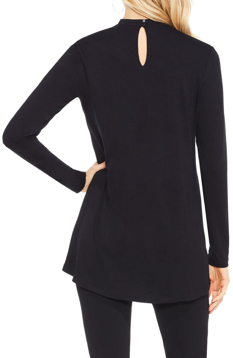 Vince Camuto Mock Choker Neck Long-Sleeve Top, Alternate, color, 