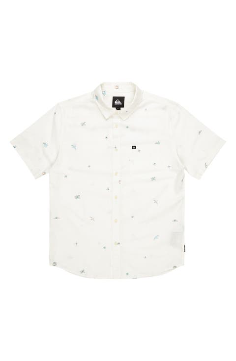 Apero Tropic Short Sleeve Cotton Button-Up Shirt