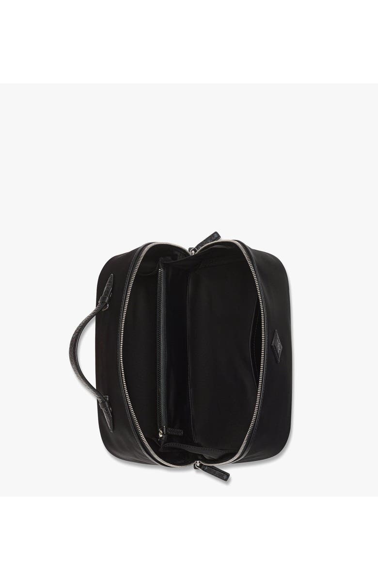 MCM Medium Ottomar Toiletry Bag in ECONYL and Leather, Alternate, color, Black