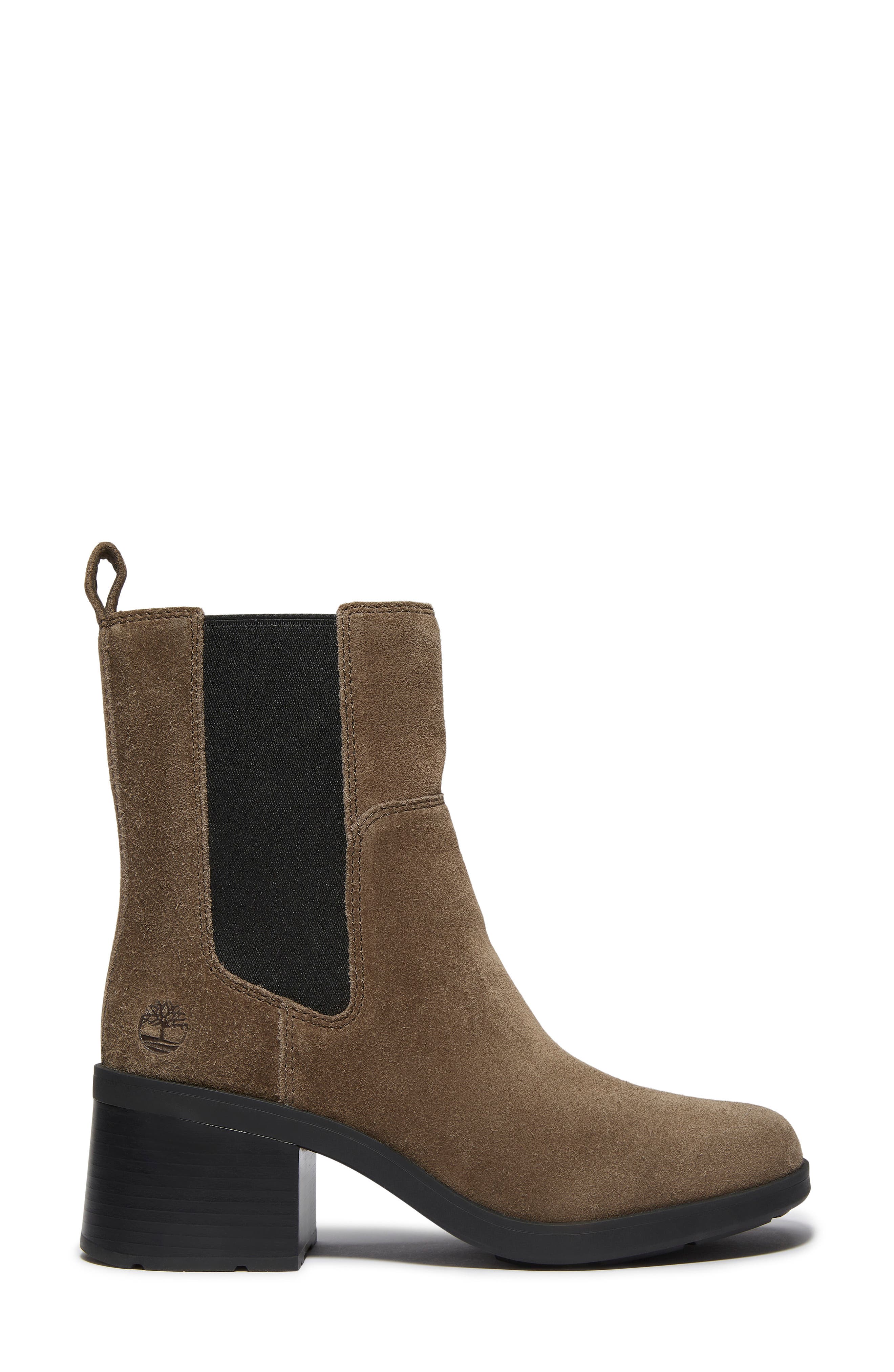 Timberland Bellevaux Chelsea Boot, Alternate, color, Dk Brown Suede W Black