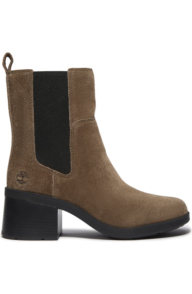 Timberland Bellevaux Chelsea Boot, Alternate, color, Dk Brown Suede W Black