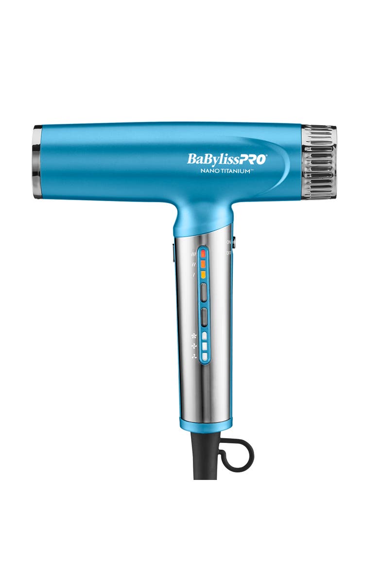 BaBylissPRO Nano Titanium Nano Light Ionic Dryer, Main, color, Blue