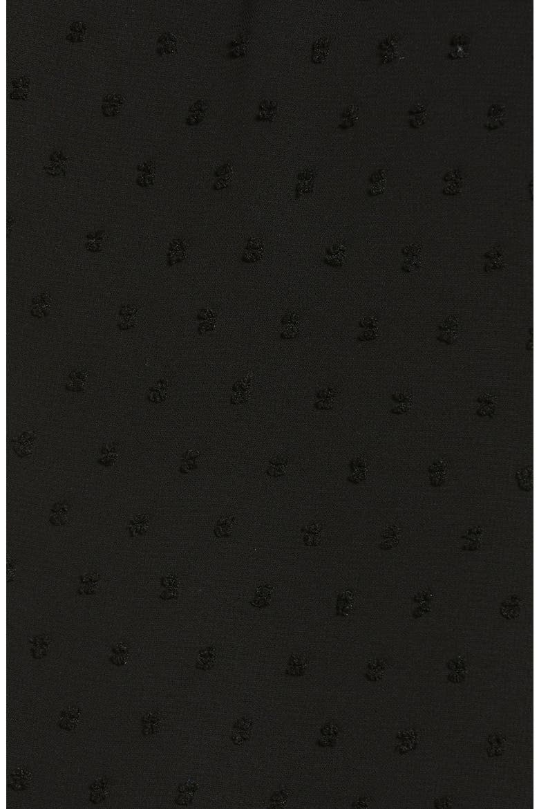 Long Sleeve Swiss Dot Blouse, Alternate, color, BLACK