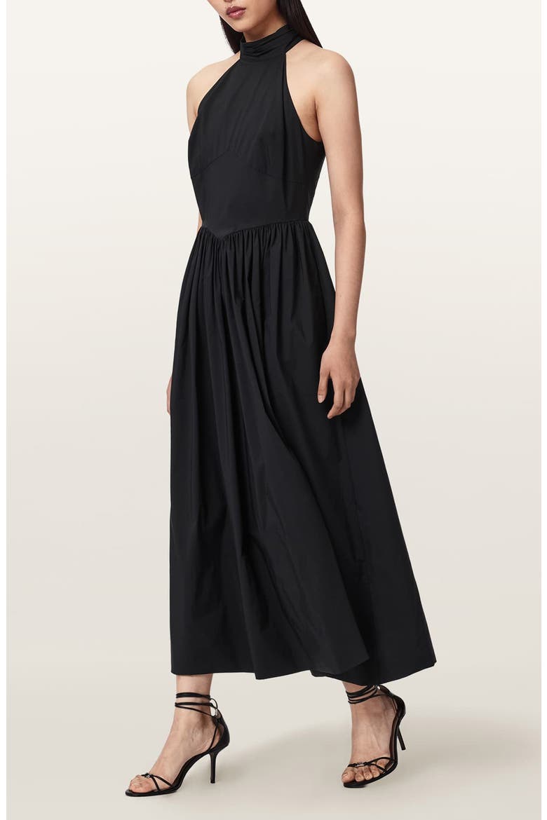 Arora Sleeveless A-Line Dress, Alternate, color, BLACK