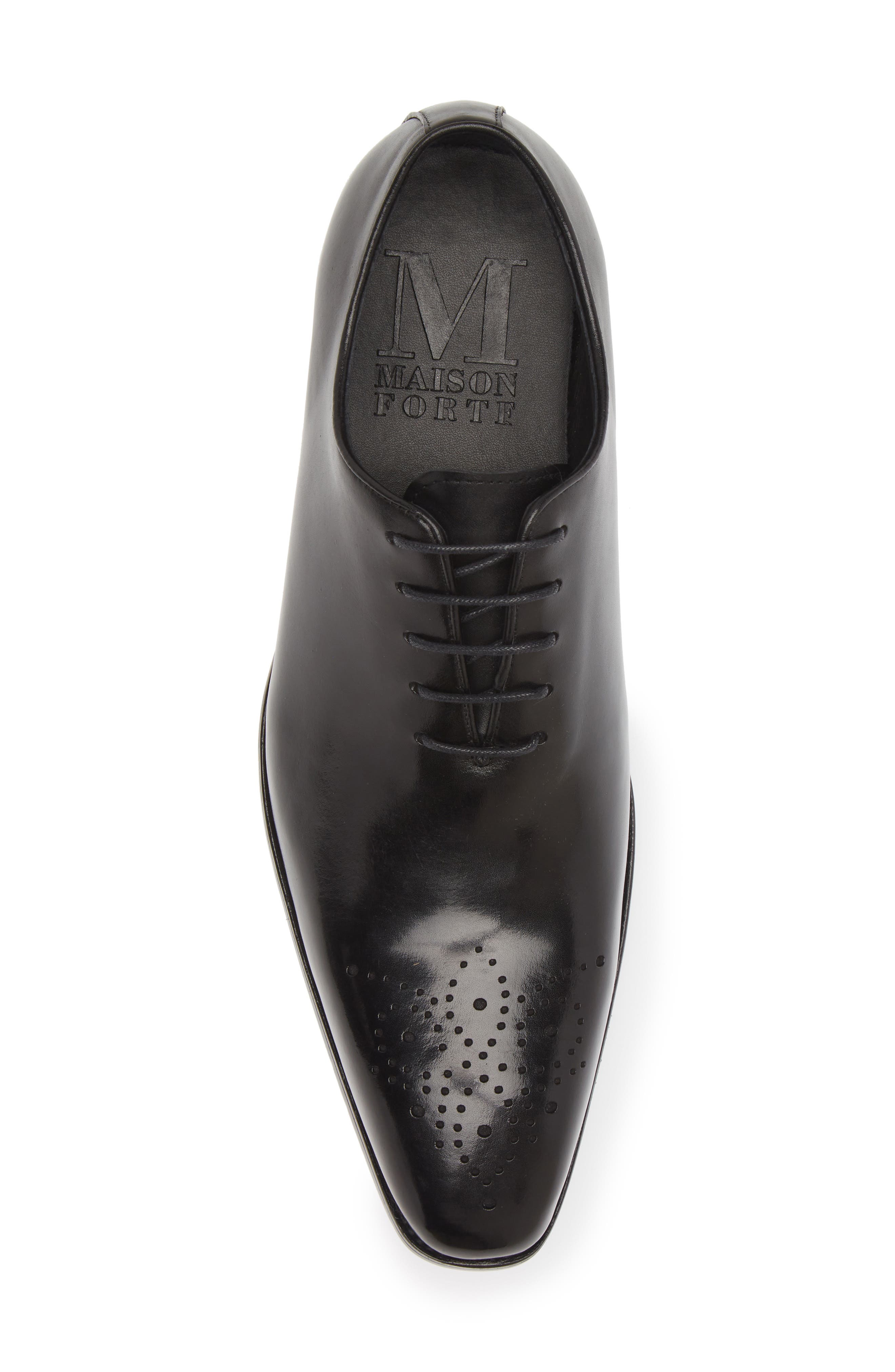 Maison Forte Kyoto Wholecut Leather Oxford, Alternate, color, Black