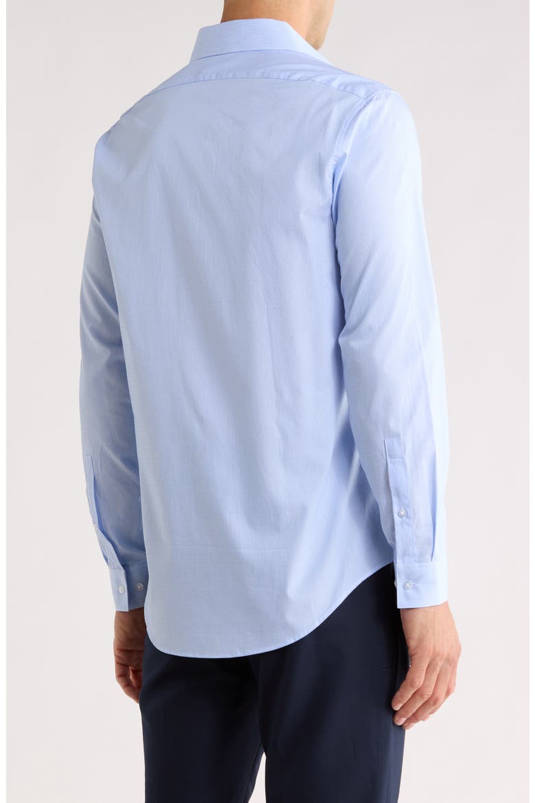 Slim Fit Stripe Dress Shirt, Alternate, color, CLASSIC BLUE