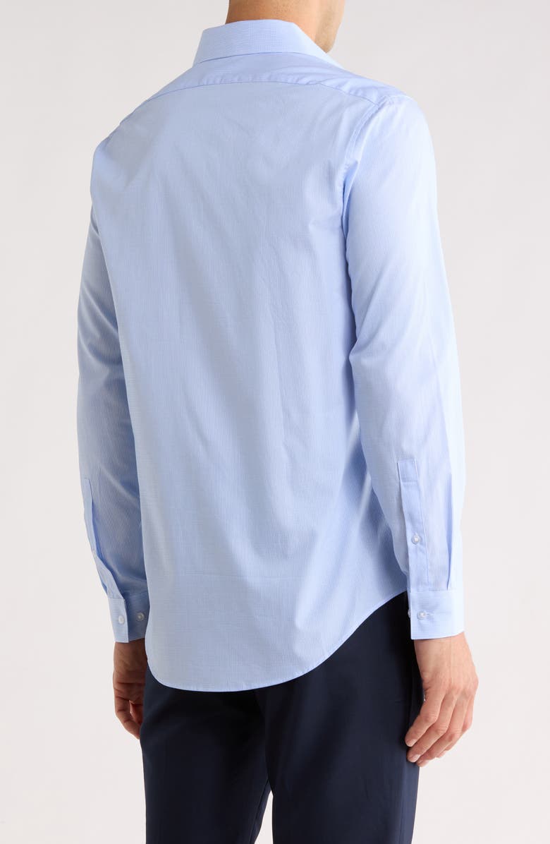 Calvin Klein Slim Fit Stripe Dress Shirt, Alternate, color, Classic Blue
