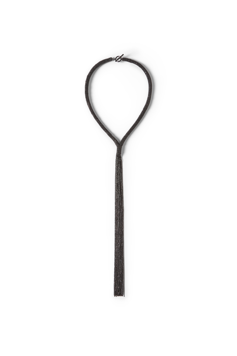 Monili tie necklace, Main, color, Black