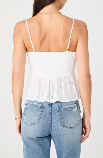 Eyelet Peplum Camisole