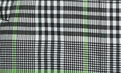 Kate Spade New York Plaid Short Rain Coat In Gray