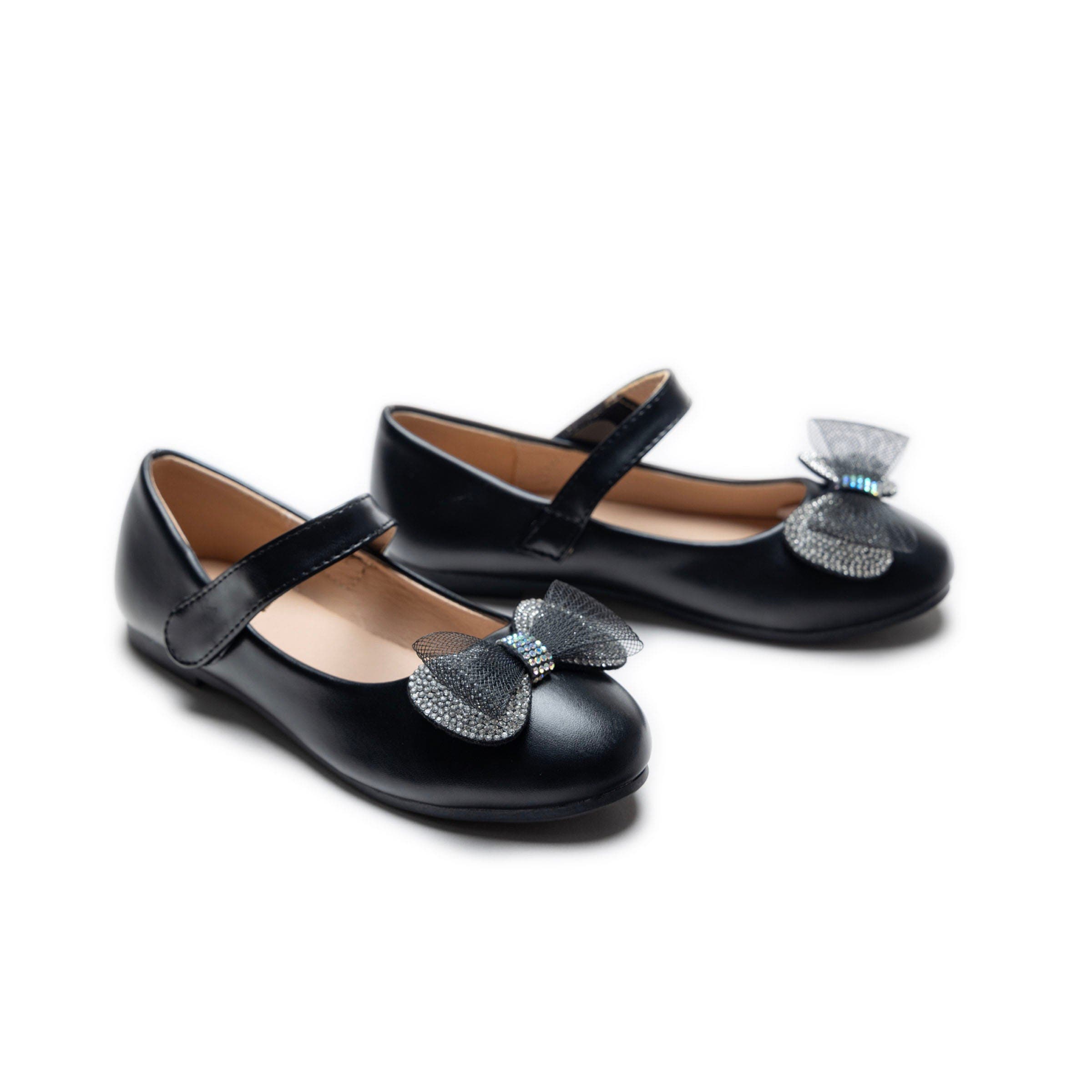 Tulleen Lydia Bow Flats, Alternate, color, Black