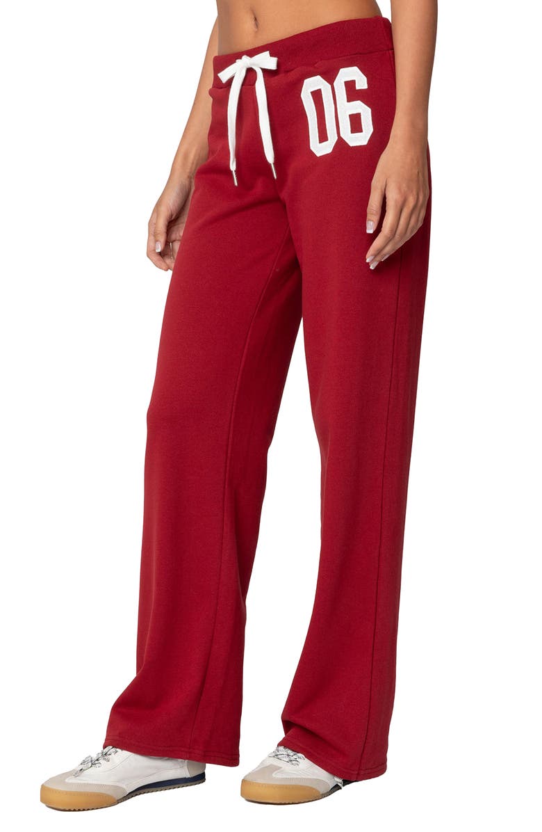 EDIKTED '06 Sweatpants, Alternate, color, Burgundy