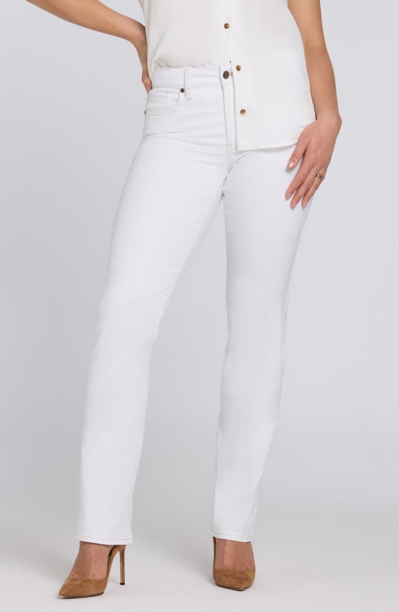 NYDJ Marilyn Straight Leg Jeans, Main, color, Optic White