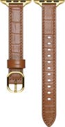 Posh Tech Carmen Skinny Croc Embossed Leather Apple Watch® Watchband