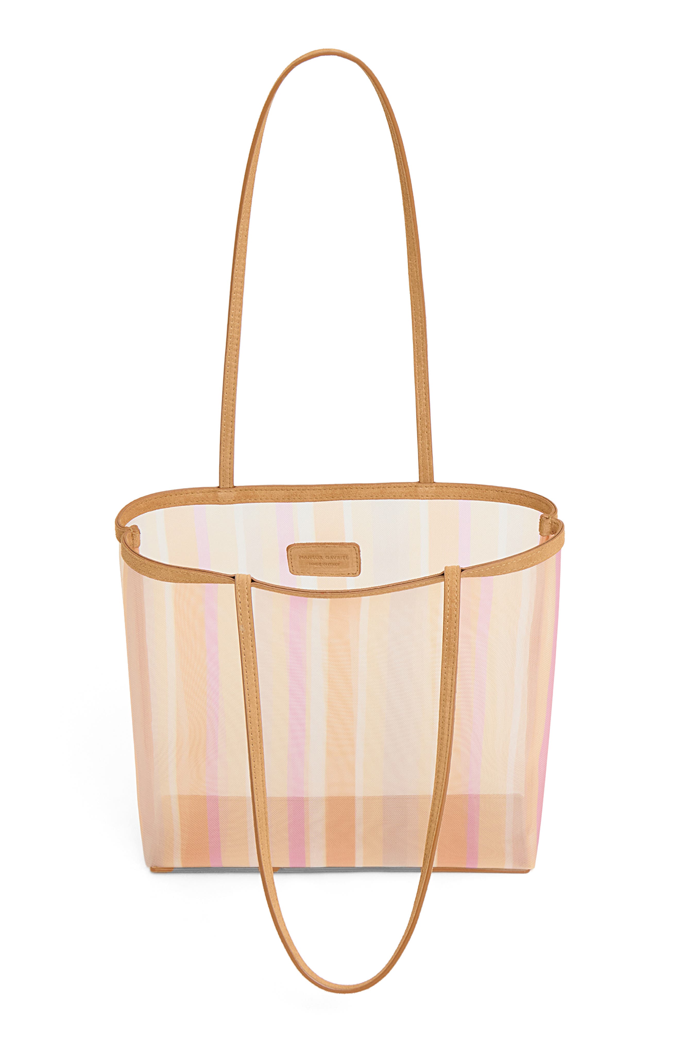Filo Stripe Mesh Tote, Alternate, color, SUNSET MULTI