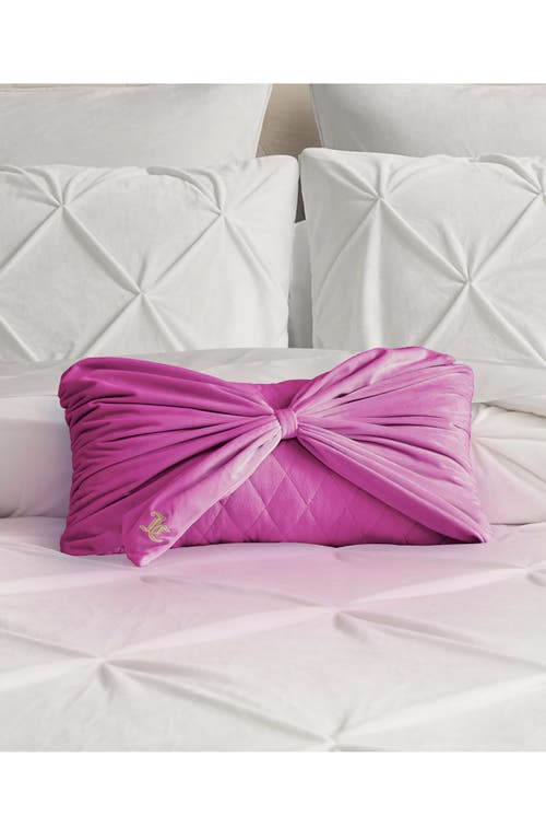 Juicy Couture Velvet Bow Accent Pillow