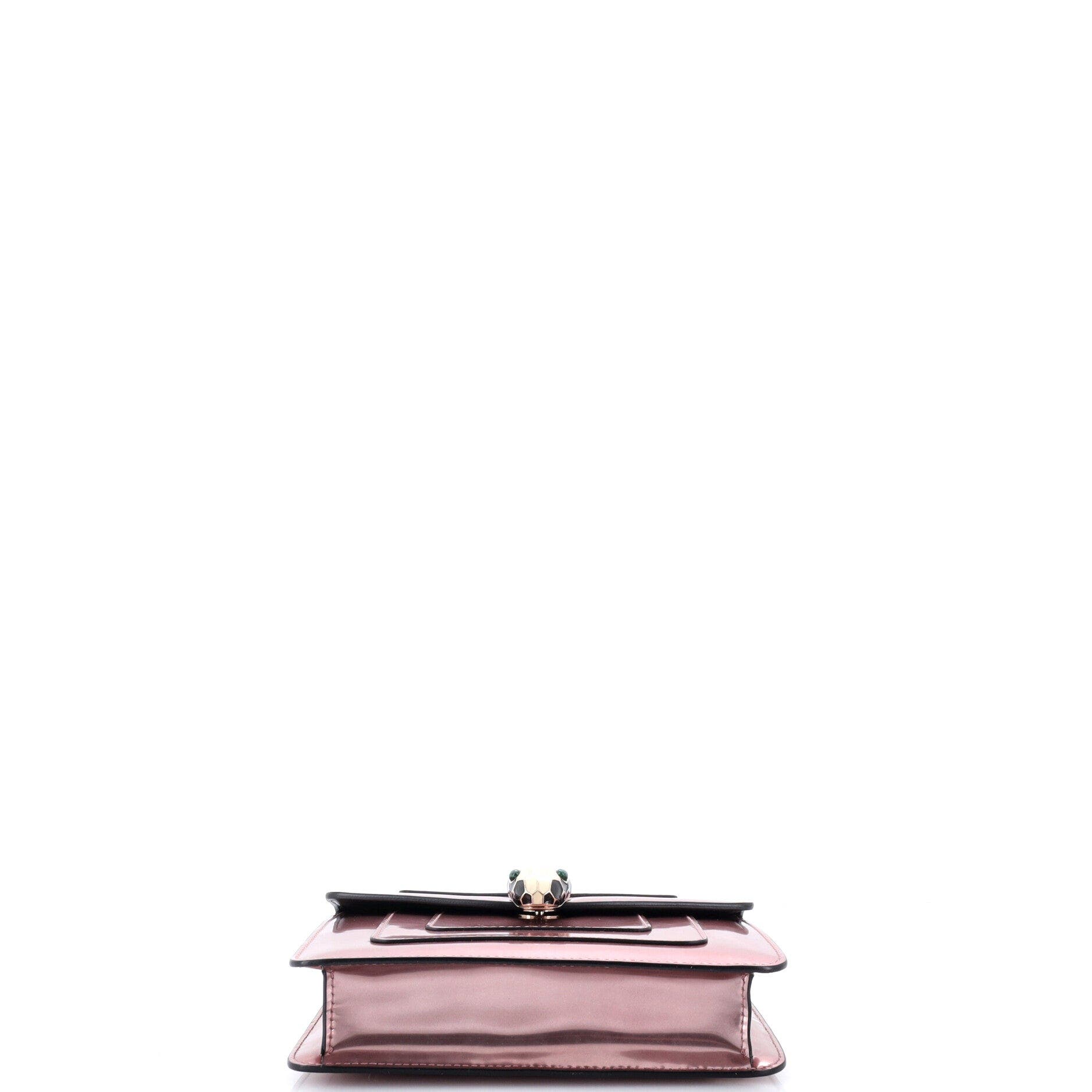 Serpenti Forever Square Shoulder Bag Leather Small, Alternate, color, Pink