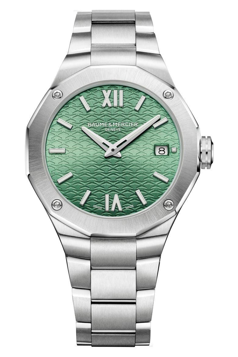Riviera 10683 Automatic Bracelet Watch, 36mm, Main, color, SILVER