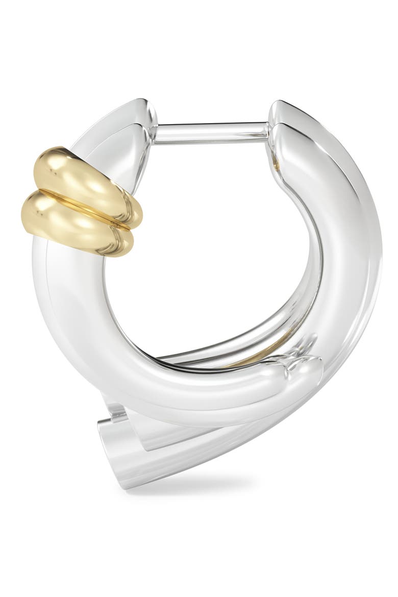 Oera Single Sheaf Huggie Hoop Earring, Alternate, color, 18K WHITE GOLD