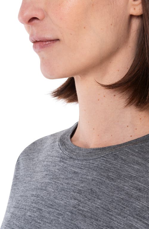 Icebreaker Tech Lite Iii Merino Wool Crewneck Shirt In Gray