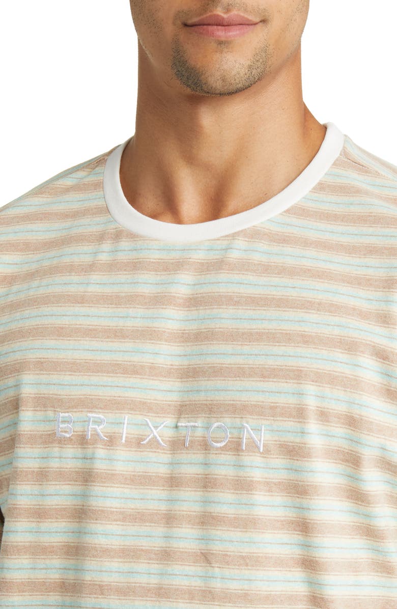 Brixton Hilt Alpha Line Stripe Cotton T-Shirt, Alternate, color,