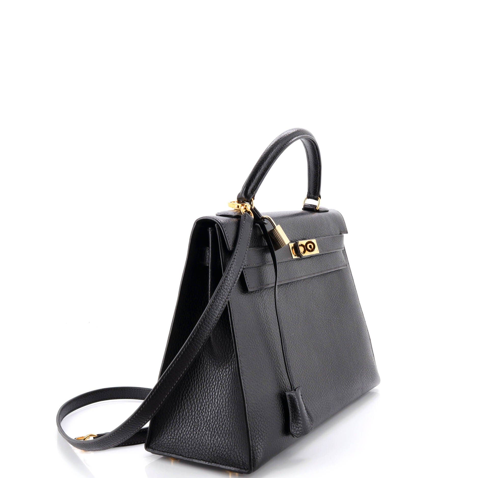Kelly Handbag Black Ardennes with Gold Hardware 32, Alternate, color, Noir