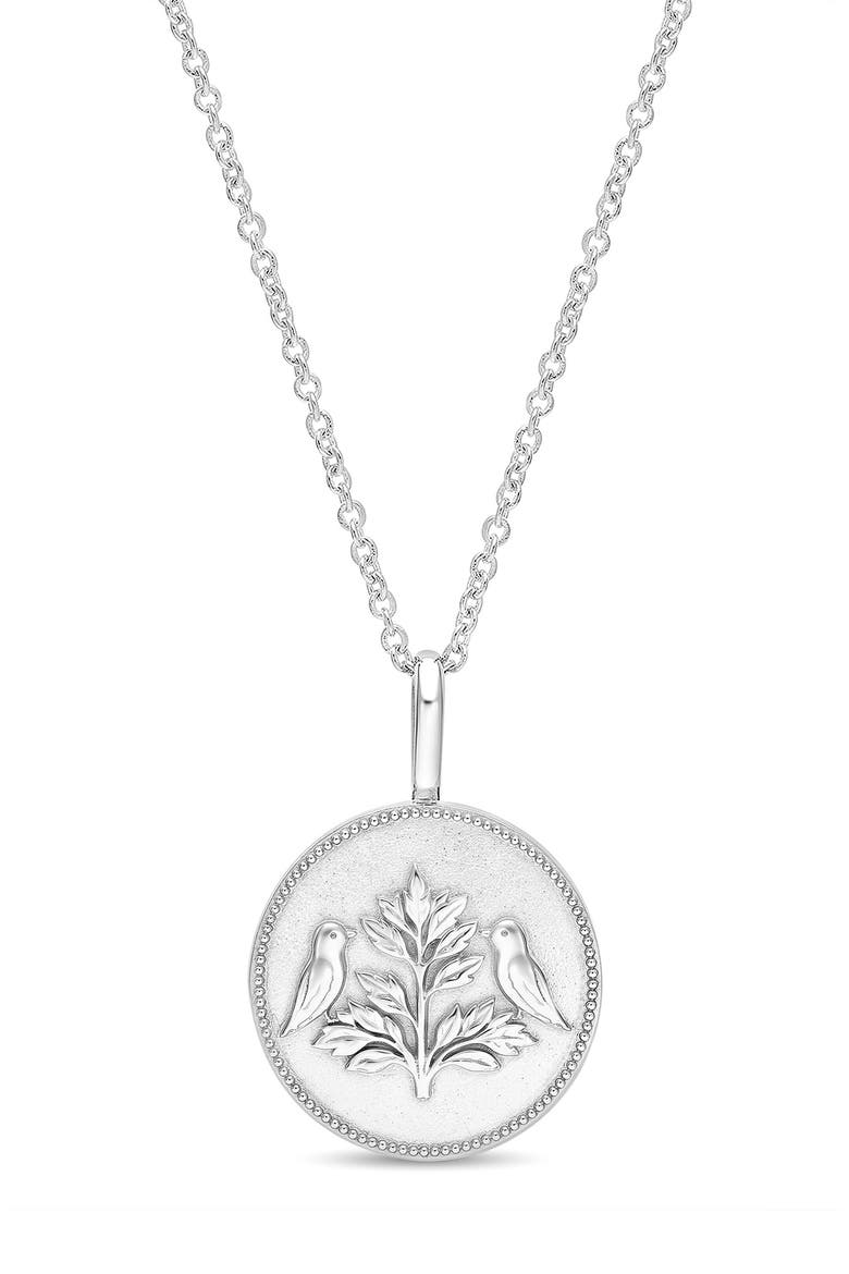 Tree of Life Pendant Necklace, Main, color, STERLING SILVER